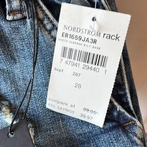 New with tags denim overall shorts.